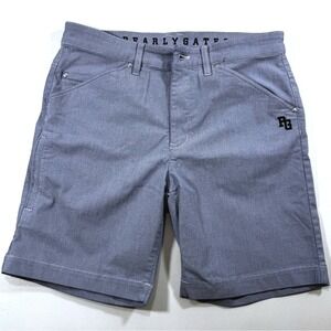 PEARLY GATES Men's Golf Shorts Size 5 Medium Blue Textured Stretch Cotton Preppy